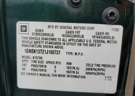 1GNEK13T21J168737